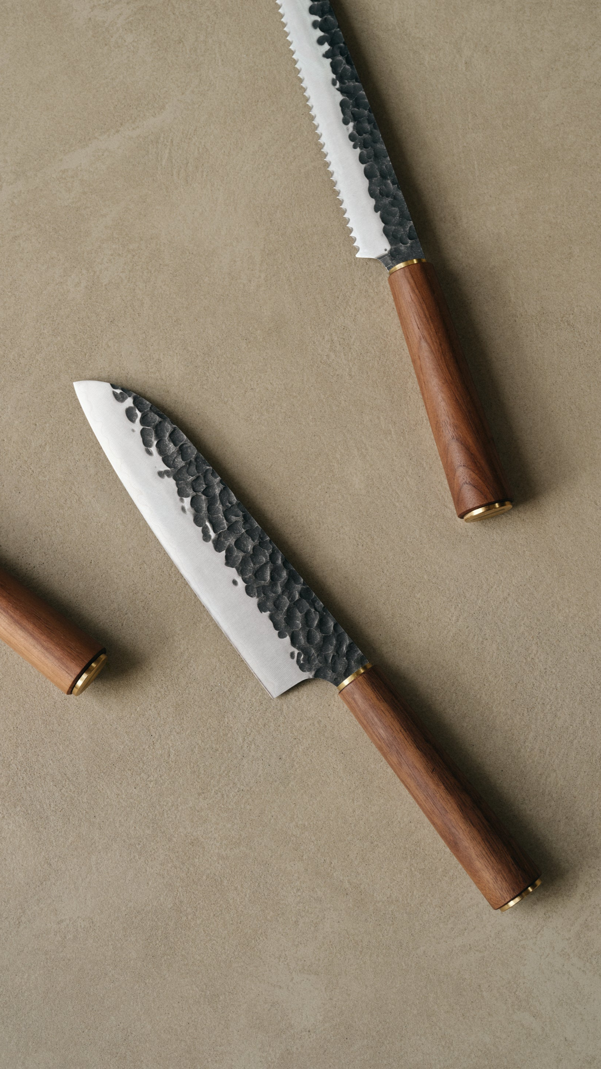 A Katto knife being assembled by hand