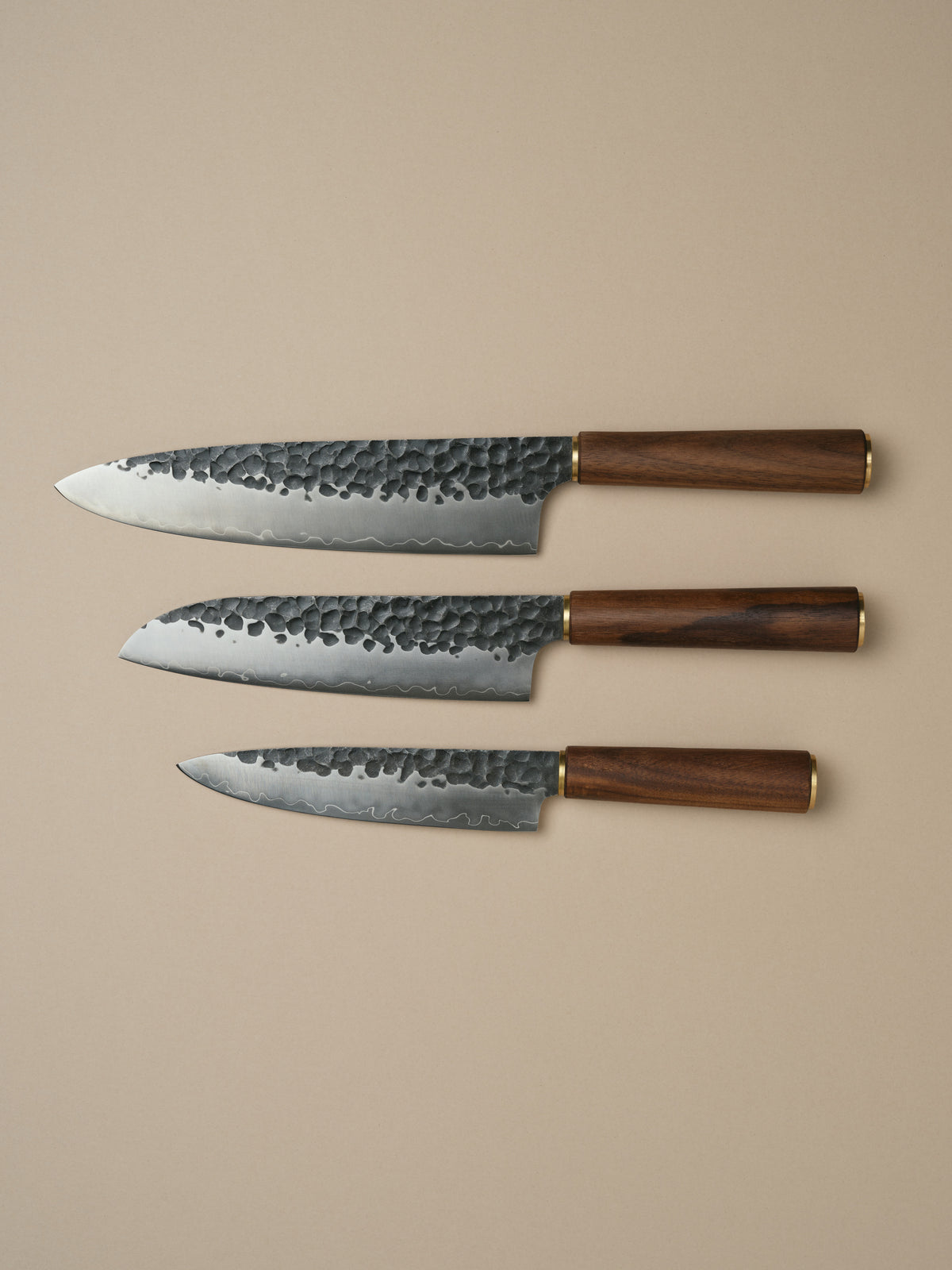 Katto knife set with walnut handles