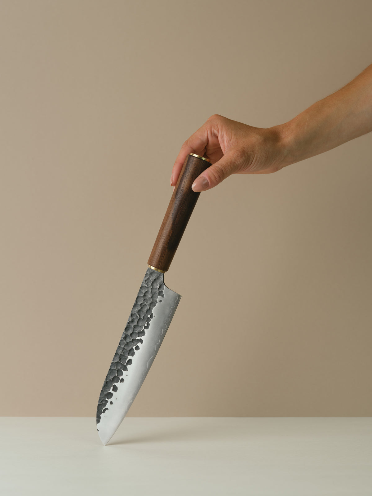 Katto Santoku knife with walnut handle